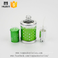 bouteille de parfum en aluminium rechargeable de brume de luxe vert en vaporisateur